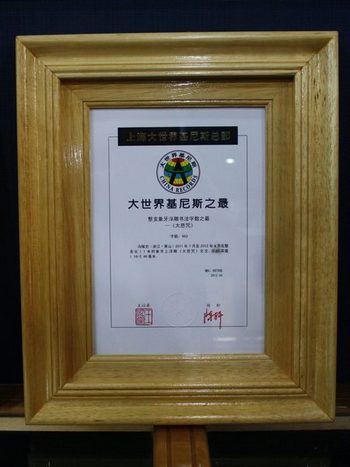 杭州民进书画院高级画师冯耀忠喜获第10项吉尼斯纪录