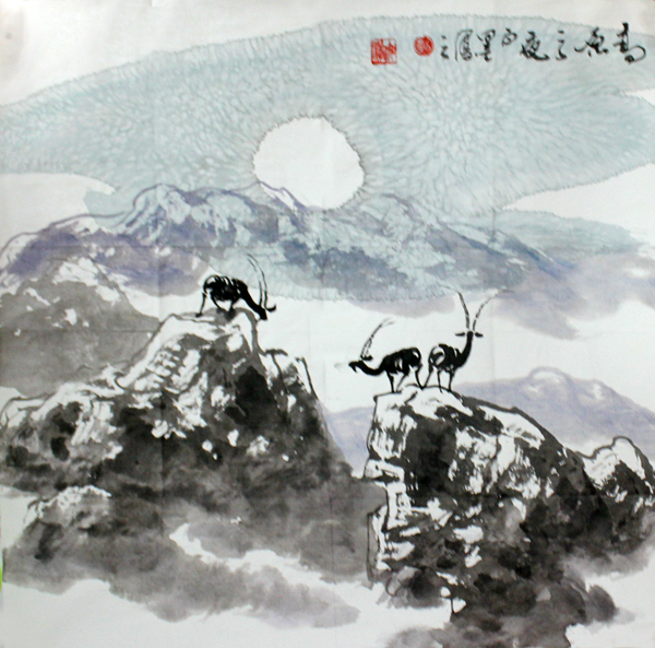 画展高原山水之旷，呼唤生灵赞歌大美--浅谈白墨西部高原山水画作的精神内质