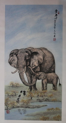 2012广州艺交会再添新品—青年画家丁文民带来祥祥瑞大象