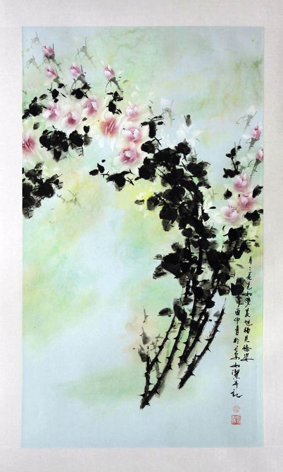 著名画家如洁书画作品在中国国家画院国展美术中心展出