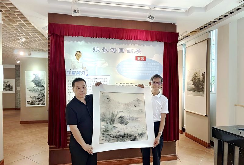 “砚边飞霞--张永涛国画展”在广东省番禺开幕